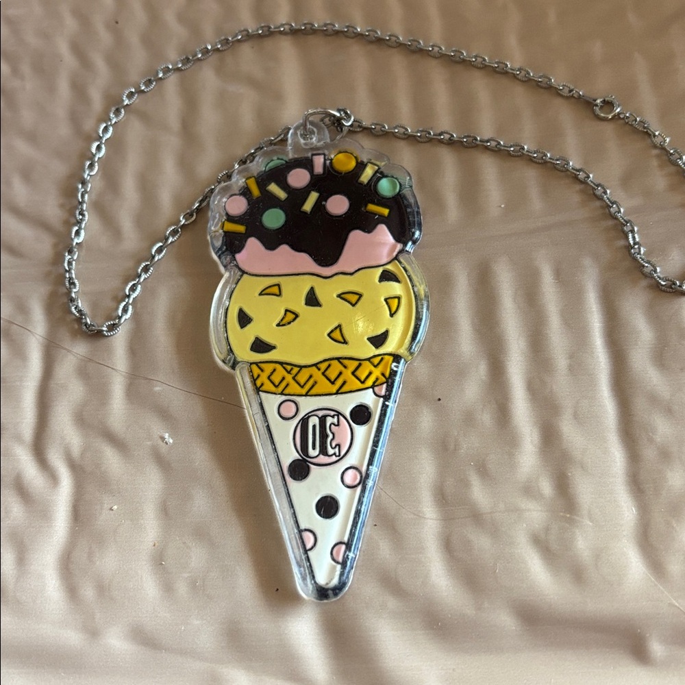 Ice Cream Cone Pendant Necklace